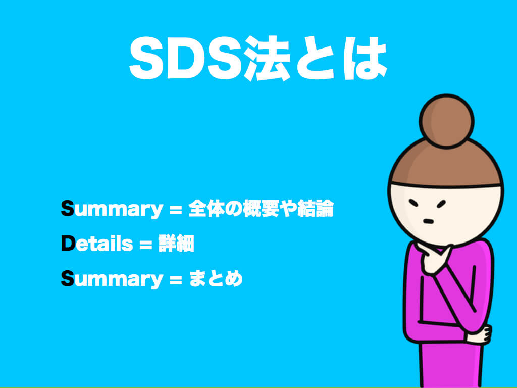 SDS法とは｜PREP法とSDS法の使い分け方＆例文のまとめ